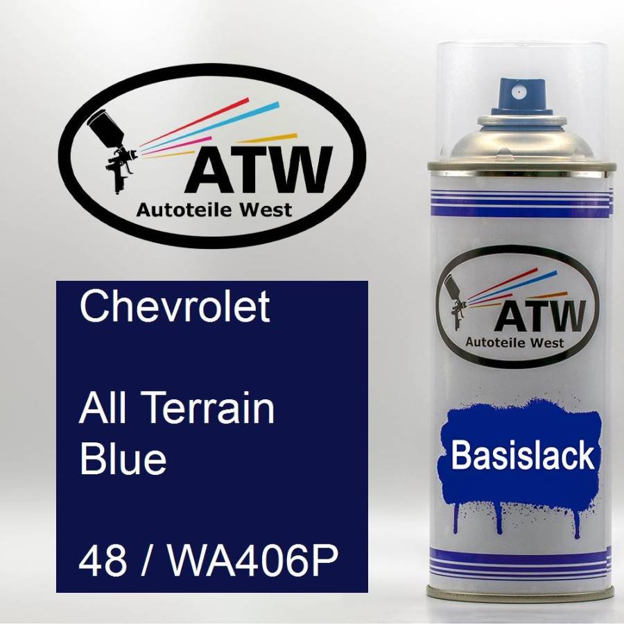 Chevrolet, All Terrain Blue, 48 / WA406P: 400ml Sprühdose, von ATW Autoteile West.